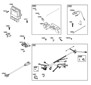 Controls Group Diagram and Parts List for 54E177-0111-J1 400000 - 699999 Briggs and Stratton Engine